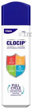 Clocip Anti-Fungal Dusting Powder | For Skin Infections, Itching, Rashes